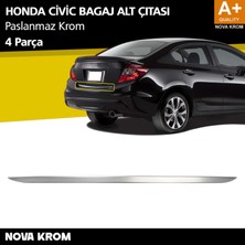 Nova Krom Honda Civic Krom Bagaj Alt Çıta 2012-2016