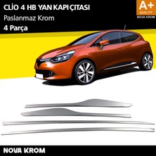 Nova Krom Renault Clio 4 Hb Krom Yan Kapı Çıtası 4 Prç. 2012-2019