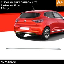 Nova Krom Renault Clio 5 Krom Arka Tampon Çıtası 2019 ve Üzeri