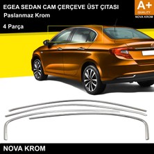 Nova Krom Fiat Egea Sd Krom Cam Üst Çıtası 4 Prç. 2015-2020
