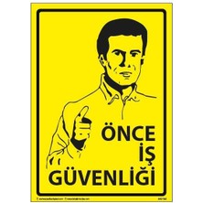 Kkdstock Önce İş Güvenliği Sticker Yapışkanlı Etiket  10X15