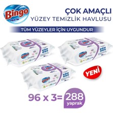 Bingo Yüzey Temizlik Havlusu Lavanta 3 x 96'lı