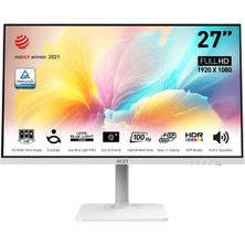 MSI 27" MODERN MD2712PW 1920x1080 (FHD) 16:9 FLAT IPS 100HZ 1MS ADAPTIVE-SYNC PIVOT BEYAZ TYPE-C MONITOR