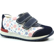 Toddler 47293  Deri Lacivert Cırtlı  Erkek Çocuk Spor Ayakkabı