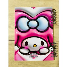 Cuppy Box Sanrio Melody A5 Boyutunda Defter 50 Sayfa, 1 Sayfa Bonus Mat Sticker