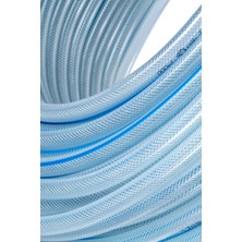 Çelik Süper Mavi Pvc Şeffaf Örgülü 3/4 (19 Mm) 100 Metre