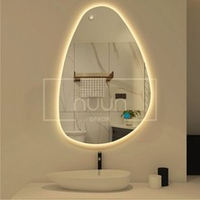 Nuun Dekor Dokunmatik Ledli Asimetrik Banyo Aynası (Dimmer Özellikli)