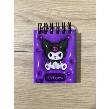 Cuppy Box Sanrio Kuromi Mini 3D Baskı Kapak Not Defteri 50 Sayfa