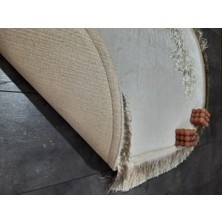Bonny Home Algeria Saçaklı Krem Fransız Dantelli 2'li Banyo Paspası Püsküllü Çeyizlik Klozet Takımı