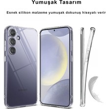 CepStok Samsung Galaxy S24 Kılıf Şeffaf Kamera Korumalı Esnek Yumuşak Silikon