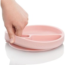 Oioi Porsiyon Vakum Tabanlı Silikon Tabak Pembe