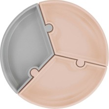 Oioi Puzzle Tabak Buble Beige-Powder Grey 3 Bölmeli Kullanışlı Tasarım Kapasite
