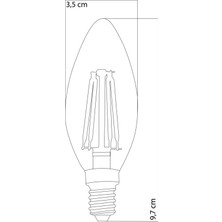Heka LED Filament Rustik Ampul 6W E14 3000K (Gün Işığı)