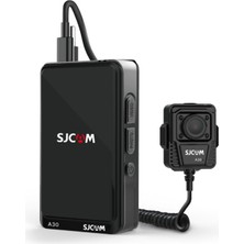 SJCAM A30 Vücut Kamerası 16X Dijital Zoom Tak-Çıkar 64GB Dahili Hafıza Güvenlik Polis Ekipmanı IP64 FullHD Video 4” Dokunmatik Ekran 5800mAh Ultra Geniş Batarya 12MP Siyah