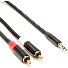 Markofist MF-AC11-2M 2 RCA - 3.5mm Stereo Ses Kablosu 2m