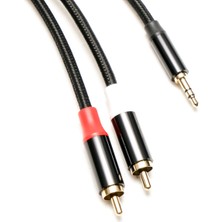 Markofist MF-AC11-2M 2 RCA - 3.5mm Stereo Ses Kablosu 2m