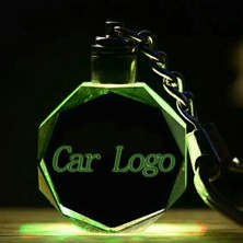 Cdwishbest Hyundaı Için Erkekler Aydınlık Anahtarlık Özel Yapılmış Logo LED Kesim Cam Anahtarlık Araba Araç Logosu Anahtarlık Anahtarlık Audi Araba Anahtarlık Zinciri Için (Yurt Dışından)