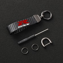 Cdwishbest Siyah Moda Motosiklet Karbon Fiber Deri Halat Anahtarlık Anahtarlık Suzuki Gsx-R Gsxr K1 K2 K3 K4 K5 K6 K7 K8 K9 K11 (Yurt Dışından)