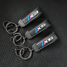 Cdwishbest X4 Deri Karbon Fiber Araba Yüzük Anahtarlık Biblo Çinko Alaşım Anahtarlıklar Bmw X1 X2 X3 X4 X5 X6 X7 Aksesuarları Için 360 Derece Döndür (Yurt Dışından)