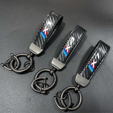 Cdwishbest X4 Deri Karbon Fiber Araba Yüzük Anahtarlık Biblo Çinko Alaşım Anahtarlıklar Bmw X1 X2 X3 X4 X5 X6 X7 Aksesuarları Için 360 Derece Döndür (Yurt Dışından)