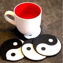Nana Art Yin Yang 4 Lü Kaymaz Tabanlı Bardak Altlığı