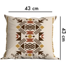 Belle Benoit Çift Tarafı 3D Dijital Baskılı 4'lü Yastık Kılıfı Kırlent Kılıfı ve Amerikan Servis Runner Set