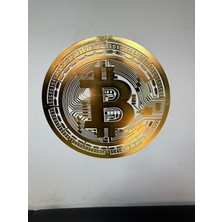 Gök Grup Design Bitcoin Detaylı Altın Kaplamalı Metaltablo