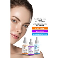 Procsın Üçlü Serum Paketi (C Vitamini - Kolajen - Hyaluronik Asit Serumu)