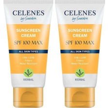 Celenes By Sweden By Sweden Herbal Güneş Kremi 100 Max Spf 50 ml x 2