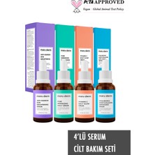 Maru.derm 4'Lü Fırsat Serum Seti Mrd601 - Leke, Hyalüronik, C Vitamini, Gözenek Serumu