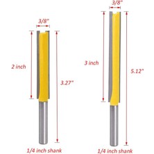 Jelang Adet 1/4 Inç Shank Çift Flüt Düz Freze Uçları Tungsten Caide Kırpma Kesici Ağaç Işleme Oluk Keski Uçları (Yurt Dışından)
