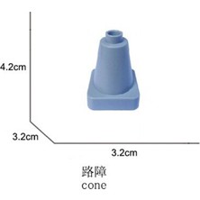 Jelang Duplo Trafik Modeli Blokları Trafik Işığı Burcu Koni Çit Aksesuarları Yapı Taşları Parçaları Dıy Oyuncaklar Eğitici Çocuk Hediye (Yurt Dışından)