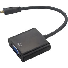 Fanxicm Pc / Dizüstü Tablet / Kamera / Raspberry Pi 4b Için 3,5 mm Ses Kablosu ve USB Dönüştürücü ile Mikro HDMI Uyumlu VGA Adaptörü (Yurt Dışından)