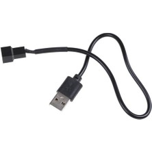 Fanxicm USB 2.0 A Erkek - 3-Pin/4-Pin Konnektör Adaptör Kablosu, 5V Bilgisayar Pc Fanı Için (Yurt Dışından)