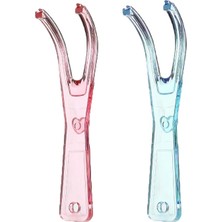 Mingming Shop Mavi Stil 1 Takım Dayanıklı Pembe Mavi Diş Ipi Tutucu Yardım Ağız Seçtikleri Diş Bakımı Interdental Diş Temizleme Nefes Taze Ağız Bakımı Aracı (Yurt Dışından)
