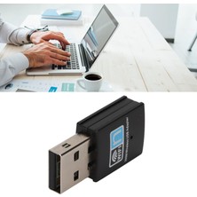 Coverzone Wifi Adaptörü, USB 2.0 Arayüzü Abs Malzeme Basit Kullanım Kablosuz Ağ Adaptörü Ev Için Seyahat Için Bilgisayar Için ZR628