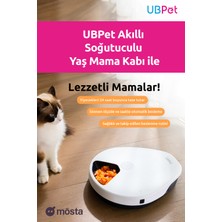 Ubpet Akıllı Soğutuculu Yaş Mama Kabı, Otomatik Kedi-Köpek Besleyicileri, Uzun Ömürlü Soğutmalı Kuru ve Yaş Mama Servisi 3 Kademeli Soğutma Mod Ayarı