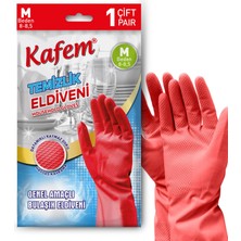 Kafem Temizlik Eldiveni (8-8,5) Medium Kırmızı x 200 Paket (Koli)