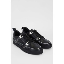 Roberto Botticelli Erkek  Deri Siyah Sneakers & Spor Ayakkabı 501 SKU186 Erk Ayk SK23/24 Vıt.softy Nero