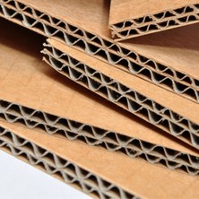 Sonsuz Ambalaj Kraft 80X50 Kalın Oluklu Mukavva Karton (10'lu Paket) 6 mm Maket Kartonu - Ödev Kartonu - Tuval Kartonu