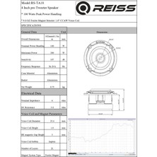 Reiss Audio RS-TA18 10CM Süper Bullet Tweeter 100W Rms 200W Maksimum