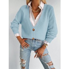 Bana Bi Giysi Düğme Detay Triko Bluz