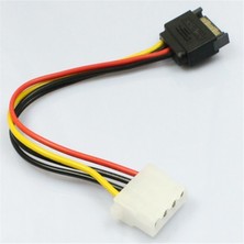 Fanxicm Bilgisayar Kablosu 15PIN Sata Kablosu Sata Erkek 4 Pin Molex Dişi Ide HDD Güç Sabit Sürücü Yükseltici Pci-E Kablosu X30514 (Yurt Dışından)