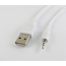 Fanxicm 1 Adet USB A Erkek 2.5mm Erkek Jack Tak Ses Veri Kablosu Ipod Mp3 Mp4 Beyaz 17 cm (Yurt Dışından)