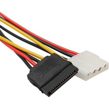 Fanxicm 15PIN Erkek Seri 15PIN Ide Molex Dişi + 4pin Sata Dişi Kablo Güç Kablosu (Yurt Dışından)