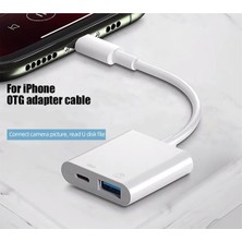 Fanxicm Lightning USB Otg Dönüştürücü Adaptör IPhone Fare Klavye Şarj U Disk Kamera Kart Okuyucu Veri Dönüştürücü Iphone Otg (Yurt Dışından)