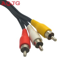 Fanxicm Yeni Sıcak 3 Rca Erkek 6 Rca Dişi Fiş Splitter Ses Tv DVD Video Adaptörü Av Kablosu 3 Rca Erkek 6 Rca Dişi Fiş Aqjg (Yurt Dışından)