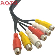 Fanxicm Yeni Sıcak 3 Rca Erkek 6 Rca Dişi Fiş Splitter Ses Tv DVD Video Adaptörü Av Kablosu 3 Rca Erkek 6 Rca Dişi Fiş Aqjg (Yurt Dışından)