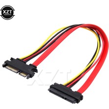 Fanxicm Yeni 30 cm 22PIN Sata Kablosu Erkek Kadın 7 + 15 Pin Seri Ata Sata Veri Güç Combo Uzatma Kablosu Konektörü Dönüştürücü (Yurt Dışından)