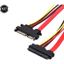 Fanxicm Yeni 30 cm 22PIN Sata Kablosu Erkek Kadın 7 + 15 Pin Seri Ata Sata Veri Güç Combo Uzatma Kablosu Konektörü Dönüştürücü (Yurt Dışından)